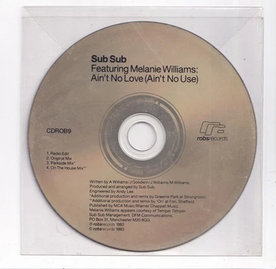 (LT750) Sub Sub ft Melanie Williams, Ain't No Love - 1993 CD Foto 1 de 2