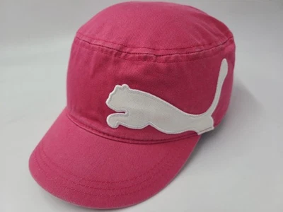 Women Puma Cadet Military Army Strapback Adjustable Hat Cap Cotton Pink White - Image 1 of 4