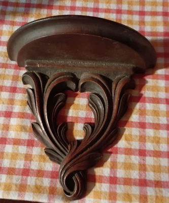 Syroco wooden wall shelf - Image 1 of 4