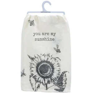 Primitives by Kathy Cotton Sunflower Kitchen Towel, You Are My Sunshine - Picture 1 of 3