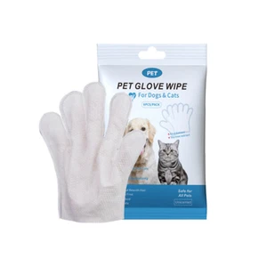 6pcs Thick Pet Glove Wipes for Dog Cat Cleaning & Deodorizing Grooming Gloves - Picture 1 of 7