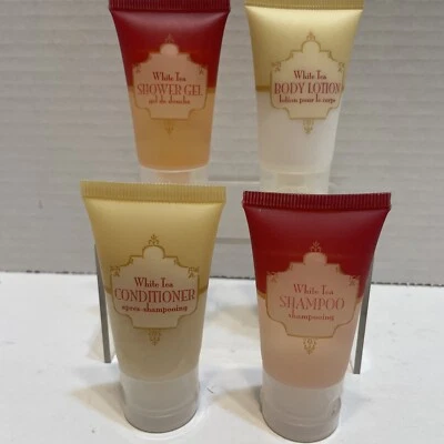 Gilchrist Soames WHITE TEA Conditioner Lotion Shampoo  Shower Gel 1oz Travel Sz - Image 1 of 4