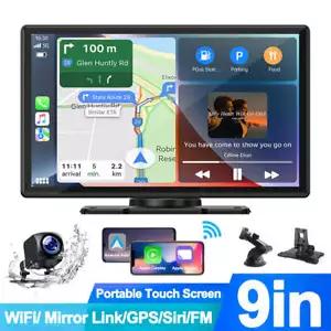 9" Wireless Car Stereo Apple Carplay Android Auto GPS with 1080P Backup Camera - Picture 1 of 14