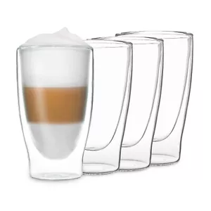 Doppelwandiges Thermoglas 400 ml Trink Set 4x Borosilikatglas spülmaschinenfest - Bild 1 von 12