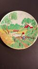 Vintage-Byron-Ceramic Mold-3-D-Wall-Plate-Farm Barn Scene W/rChild 13" Diameter