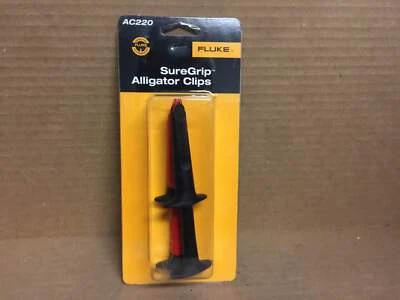 CLIPS DE COCODRILO FLUKE AC220; UN PAR (ROJO/NEGRO) Foto 1 de 4