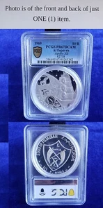 UAE FUJAIRAH 10 RIYALS 1969 APOLLO XII SPACE SILVER PCGS PR67DCAM TOP POP! - Picture 1 of 1