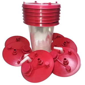 5pk - Cardinal Health CRD Medi-Vac 1500mL Suction Canister Liner & Lid 1000cc - Picture 1 of 5