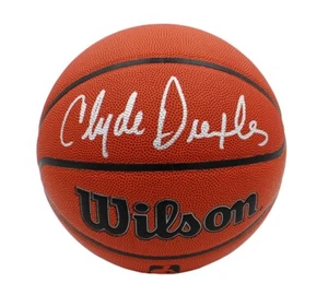 Clyde Drexler Signed Portland Trail Blazers Wilson Indoor/Outdoor NBA Basketball - Picture 1 of 3