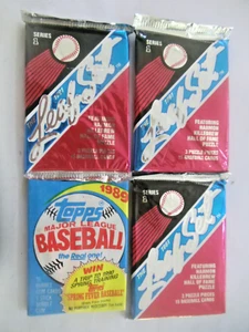 lot 4 packs Leaf Set Topps Baseball 60 card 9 puzzle Harmon Killebrew '89 91 gum - Picture 1 of 2