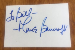 ANNE BANCROFT HAND SIGNED AUTOGRAPHED 4" BY 6" CARD THE GRADUATE