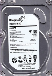 ST4000DM000 p/n: 1F2168-568 s/n: W30 f/w: CC52 WU 05/2013 4TB SATA 3.5" SEAGATE - Picture 1 of 5