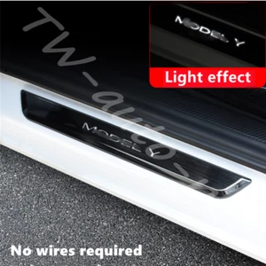 Fits for Tesla Model Y 2020-2021 ashine Door Sill Scuff Molding Guard Cover Trim - Picture 1 of 11