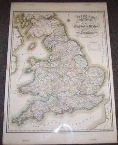 1830 Gran Atractivo MAPA DE GLANDLAND WALES Y ESCOCESA por PIGOT COLOREADO A MANO - Imagen 1 de 1