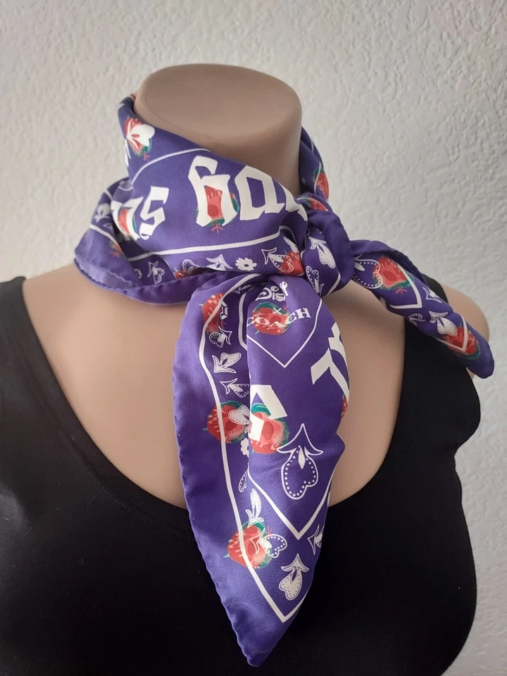Pañuelo seda Coach Disney morado - Imagen 1 de 1