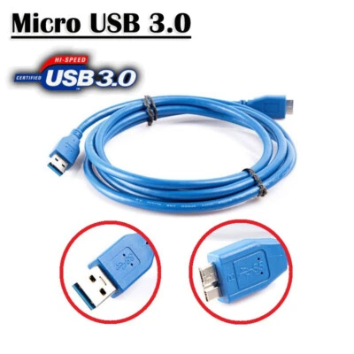 Premium Micro USB 3.0 SuperSpeed Cable M/M Cord for External USB Hard Drive 1.5M - Image 1 of 4