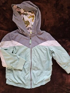 Boys Girls Genuine Kids Osh Kosh Lined Hooded Windbreaker Jacket 4T - Picture 1 of 3