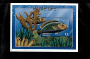 Tuvalu 2000 - Meeresbewohner Fische - Block - Scott #825 - postfrisch - Bild 1 von 1