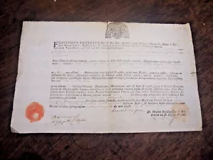 RELIGION 1745 lettre de dispense pour un mariage cousin par franciscus Ernestus - Imagen 1 de 1
