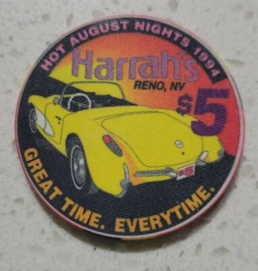 HARRAH'S RENO 3 HOT AUGUST NIGHT CASINO CHIPS LOT (5o) - Picture 1 of 6