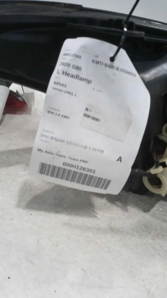 Used Left Headlight Assembly fits: 2020 Genesis G80 xenon HID Left Grade A - Image 1 of 4