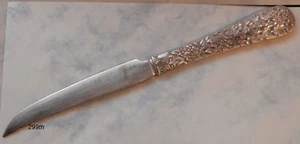 1884 TIFFANY & Co.  "Floral" Serrated Fruit Knife (@ 7-3/8" Silverplate - Picture 1 of 5
