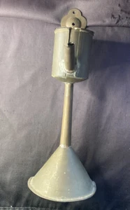 Lámpara de aceite de ballena de latón holandesa de finales del siglo XVIII y principios del siglo XIX arte popular rara - Imagen 1 de 10