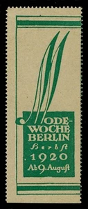 Germany Poster Stamp - 1920, Berlin - Mode-Woche (Fashion Week) Lucien Bernhard - Picture 1 of 1