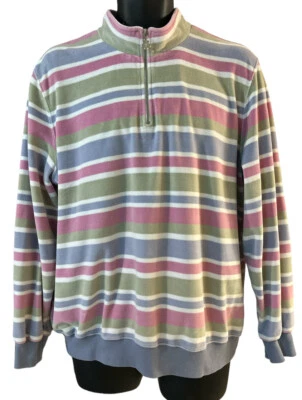 Sudadera Alfred Dunner para mujer talla XL mezcla de algodón a rayas manga larga Foto 1 de 3