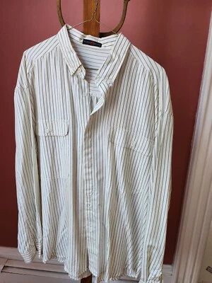 Camisa Palmer E Palmer Hombres Seda Rayas Solapa Bolsillos XL USADA EN EXCELENTE ESTADO Hecha en Australia Foto 1 de 4