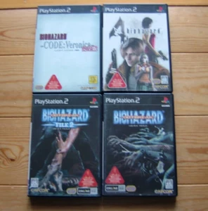 Lot 4 Biohazard 4 Outbreak 1 2 Code Veronica set PS2 Japan ver. Resident Evil - Picture 1 of 6