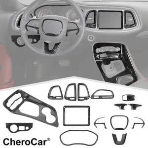 ⭕15Pcs Gear Dash Air Outlet Vent Decor Cover Trim Kit for 2015+ Dodge Challenger - Picture 1 of 23