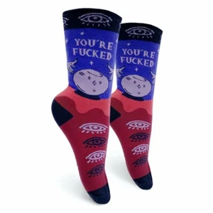 Women's Crew Socks You're F***ed Fortune Teller Soft Cotton One Size Fits Most - Picture 1 of 1
