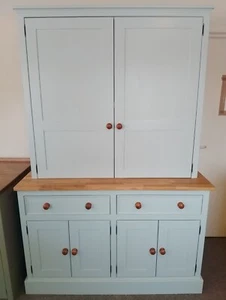 Freestanding Coffee Station/Breakfast Cupboard in Laura Ashley 'Duck Egg'. - Picture 1 of 6