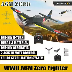 VOLANTEX 2.4G 4CH WWII A6M Zero Fighter Remote Control Aerobatic RTF RC Plane - Picture 1 of 12