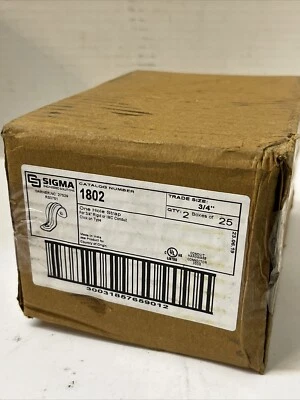 Caja de 50 Sigma Electric 1802 ProConnex 3/4 pulgadas D acero galvanizado correa de 1 agujero Foto 1 de 2