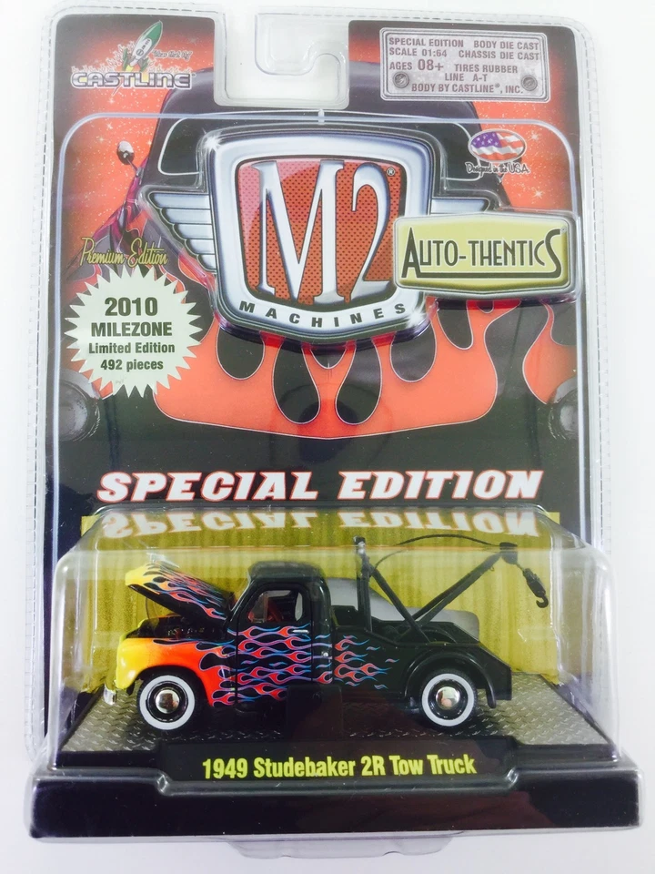 M2 MACHINE MILEZONE 1949 STUDEBAKER TOW TRUCK LIMITED TO 492 PIECES! 99%! - Image 1 of 4