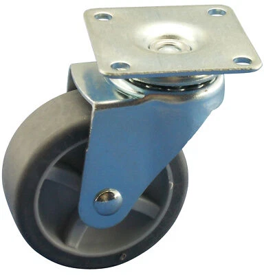 ROLLENTECHNIK VOM STEIN GMBH Satz 4x weiche Mini Apparaterolle Rad Ø50 Platte 42x42