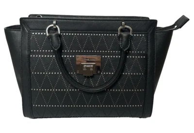 Bolso Mensajero Michael Kors Tina Saffiano Pequeño Cuero Negro Nuevo con Etiquetas Foto 1 de 4