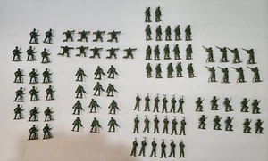 Vintage 1960's MPC Plastic Green Army Infantry Soldiers Lot of 90 Figures - Picture 1 of 21