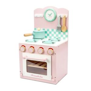 Le Toy Van - Colorful Wooden Honeybake Oven & Hob Pink Set | Wood Pretend Pla...