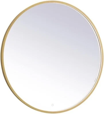 Elegant Decor Pier 39" LED Mirror with Adjustable Color Temperature in Brass - Image 1 of 3