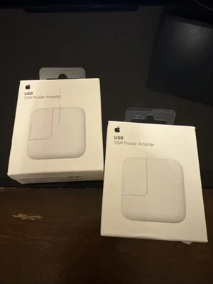 Genuine Apple A2167 12W USB Power Adapter Original for iPhone, iPad - White 2pk - Image 1 of 2