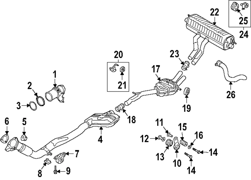 Genuine Audi Tailpipe 4M0-253-682-BM - Image 1 of 1
