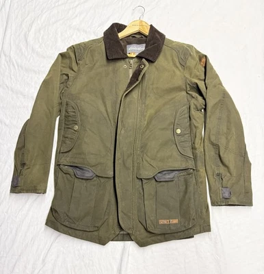 Chaqueta Eddie Bauer Sport Shop Cuero Genuino de Vaca StormShed Encerada Para Hombres S Foto 1 de 4