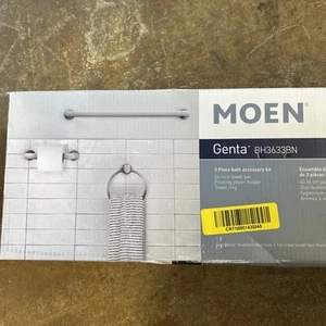 Juego de accesorios de baño Moen Genta de 3 piezas de níquel cepillado BH3633BN - Imagen 1 de 1