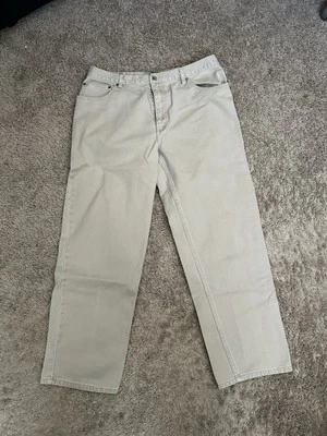 High Sierra Off White Cream Denim Jeans Relaxed Fit Size 36x30 Y2K - Imagem 1 de 4