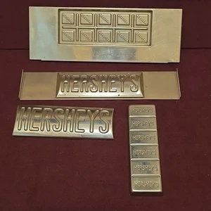 4 Vintage Hershey's Metall Schokoladentafel Süßigkeitenform - Bild 1 von 11