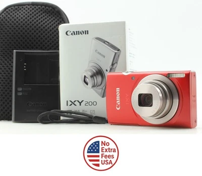 [MINT in Box Case] Canon IXY 200 PowerShot Red ELPH 185 20MP Digital From JAPAN - Image 1 of 4
