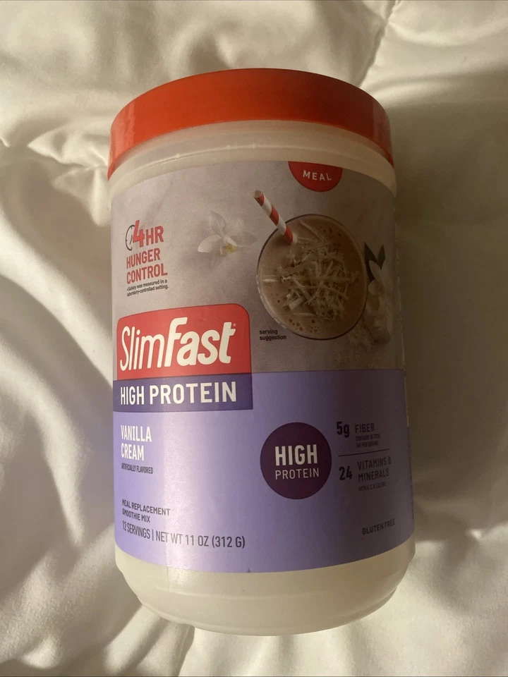 12 porciones delgado rápido alto en proteínas en polvo crema de vainilla reemplazo de comidas  Foto 1 de 1